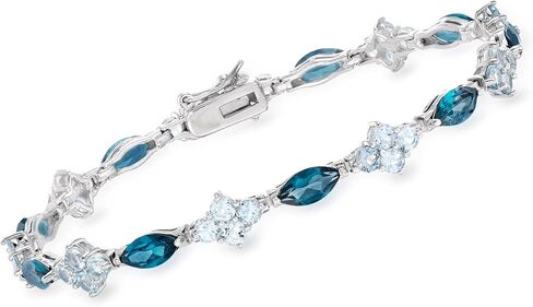 Ross-Simons 9.35 ct. t.w. London and Sky Blue Topaz Bracelet in Sterling Silver in Saudi Arabia