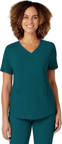 WonderWink Renew Women's V-Neck Scrub Top, Caribbean, XL in Saudi Arabia