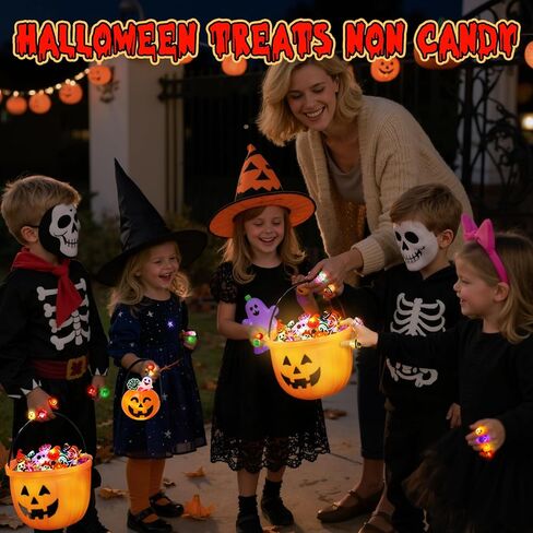 50 قطعة من حلقات إضاءة الهالوين من Ouddy Life للأطفال، تتوهج في الظلام، مصابيح LED فلاش للأصابع، ألعاب غير حشو الحلوى للخدعة أو الجوائز، هدايا الحفلات، حشوات حقائب الهدايا in Kuwait