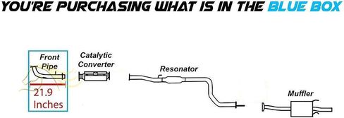 Exhaust Front Pipe Compatible for 1999-2000 Honda Civic 1.6L | 1999-2000 Acura EL 1.6L | Direct-Fit | Northeastern Exhaust | Free Gaskets and Spring Bolt Kit Included | Automotive Replacement Part in Saudi Arabia