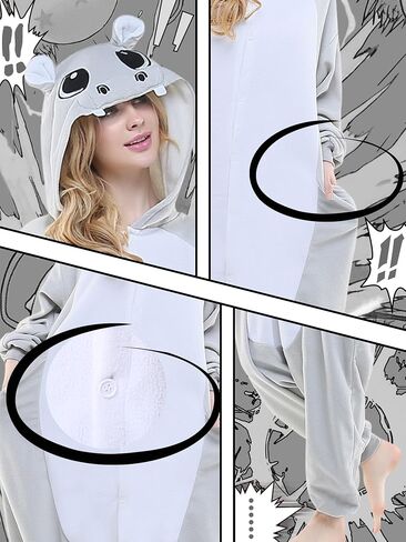 Animal Onesie Polar Fleece-Halloween Christmas Costume with Hood&Tail,One Piece Pajamas,Cozy Sleepwear Jumpsuit in Saudi Arabia