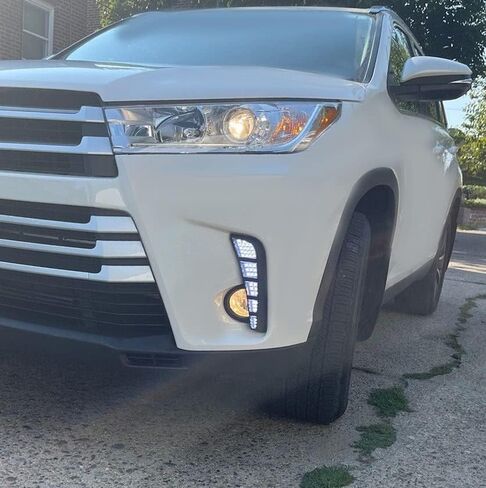 HECASA Front Daytime Running Lights & Fog Lights Pair Replacement Compatible with 2017-2019 Toyota Highlander W/Wiring Harness LED DRL Lamps Halogen Fog Lamps Turn Signal Lamps Assembly Kit in Saudi Arabia