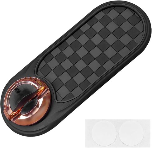 Multifunction Car Anti-Slip Mat, Rotatable Vehicle Phone Holder with Temporary Parking Number, Universal Auto Dashboard Organizer Pad Accessory for Phones, Sunglasses, Keys (Grey/Black) in Kuwait