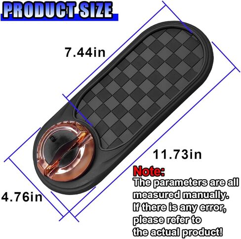 Multifunction Car Anti-Slip Mat, Rotatable Vehicle Phone Holder with Temporary Parking Number, Universal Auto Dashboard Organizer Pad Accessory for Phones, Sunglasses, Keys (Grey/Black) in Kuwait