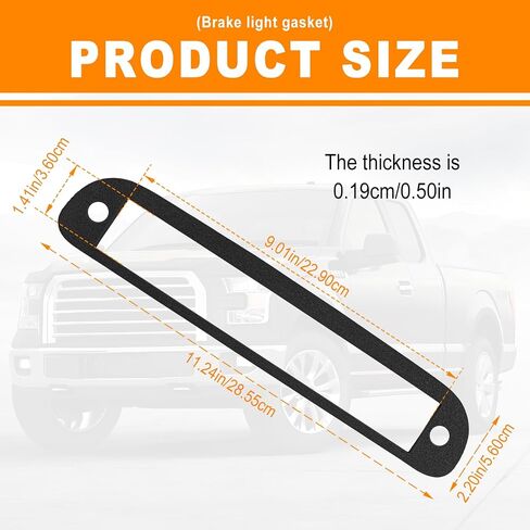 3rd Third Brake Light Seal Gasket, Compatible with Mazida B3000 1994-2008, B4000 B2300 1994-2010, Fd F250 F550 F350 F450 Super Duty 1999-2016 High Mount Stop Lamp Assembly (1 pcs) in Saudi Arabia