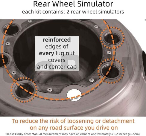 the RAW Polished 17" Wheel Simulators, 8 Lug Wheel Simulator Kit for 2011-Current Chevrolet/GMC C/K3500 Dually Wheel Cover Set, for 17" x 6.5" Dual Wheel, Bolt on mounting (L304 Stainless Steel) in Kuwait
