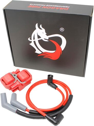 Dragon Fire Performance Direct Fit Fit Ignition Coil Pack و 8.5mm شرارة الأسلاك التوصيل متوافقة مع 2007-2020 Can-Am Outlander Traxter Renegade يحل محل 42066533 420665330 420265248 OEM FIT KIT-1560 in Saudi Arabia