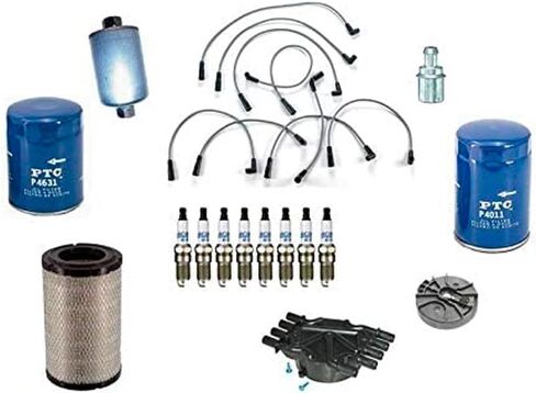 Replacement Spark Plug Ignition Wires Distributor Cap Rotor Air Oil Gas Filter Plugs 1996 1997 1998 1999 Chevrolet Pick Up 5.0L 5.7L in Saudi Arabia
