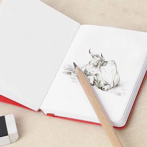 كتاب رسم احترافي للسفر مقاس 8 × 6 بوصة أبيض 74 رطل أسود 80 ورقة، كتاب رسم، دفتر رسم، لوحة رسم، لوحة رسم، ورق رسم، كتاب فني، كتاب رسم، ورق فني، دفتر رسم للرسم in Kuwait