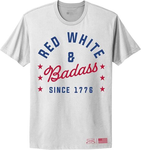 Grunt Style Red, White & Badass Boyfriend Fit Women's T-Shirt in Saudi Arabia