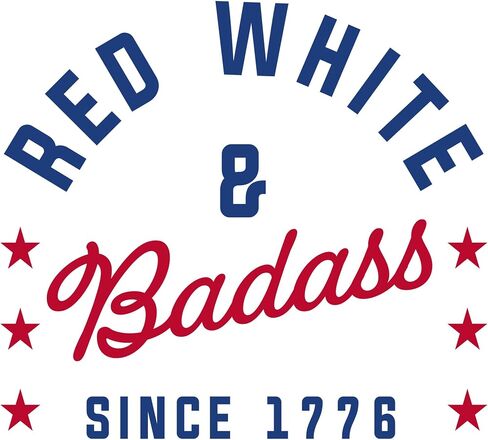 Grunt Style Red, White & Badass Boyfriend Fit Women's T-Shirt in Saudi Arabia
