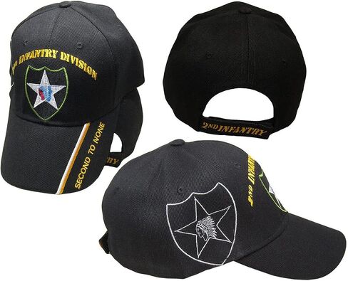 Black 2nd Second Infantry Division Army Hat Baseball Ball Cap Veteran Licensed in Saudi Arabia