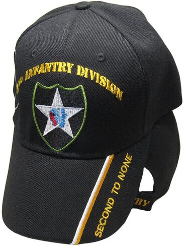 Black 2nd Second Infantry Division Army Hat Baseball Ball Cap Veteran Licensed in Saudi Arabia