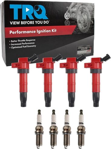 TRQ Performance Ignition Kit Red متوافق مع 2010-2014 Hyundai Genesis Coupe 2010-2012 Santa Fe 2009-2010 Sonata 2010-2013 Tucson Kia Forte Koup Optima Rondo 2011-2012 Sorento in Saudi Arabia