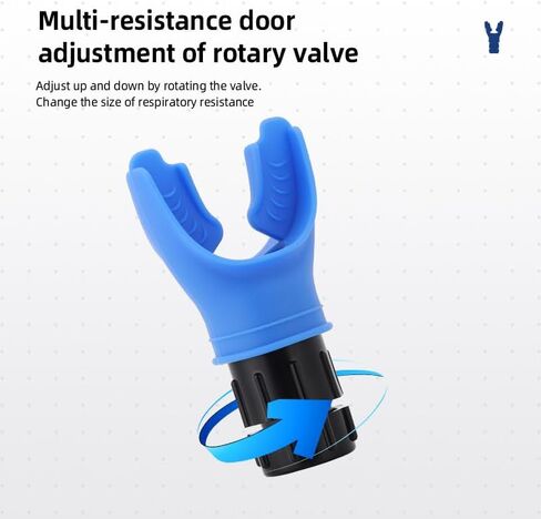 مدرب التنفس المحمول من Oxyflow Lung Trainer للتمرين عن طريق الفم والعضلات - مصمم لـ | اليوغا | ركوب الدراجات | تسلق الجبال | تدريب اللياقة البدنية اليومي، سهل التنظيف in Saudi Arabia