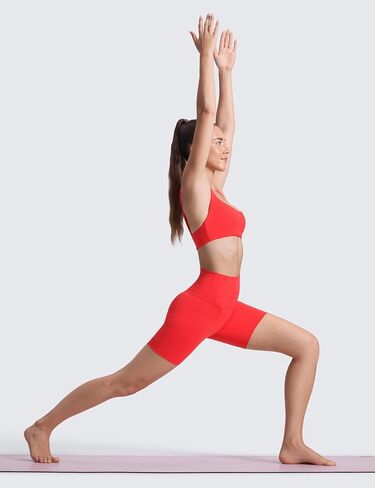 CRZ YOGA Womens ButterLuxe Biker Shorts 6 Inches - High Waisted Workout Running Volleyball Spandex Yoga Shorts in Kuwait