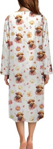 Women Zip Up Robe Nightgowns Comfy Housecoats Long Sleeve Bathrobe with 2 Pockets Breathable Sleepwear, S-4XL in Saudi Arabia