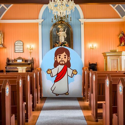 Stand up Cardboard Cutout Life Size Christian Party Decoration Religious Backdrop Photo Props Stand up Cardboard for Jesus VBS Easter Church Sunday School Decor(Jesus Christ) in Saudi Arabia