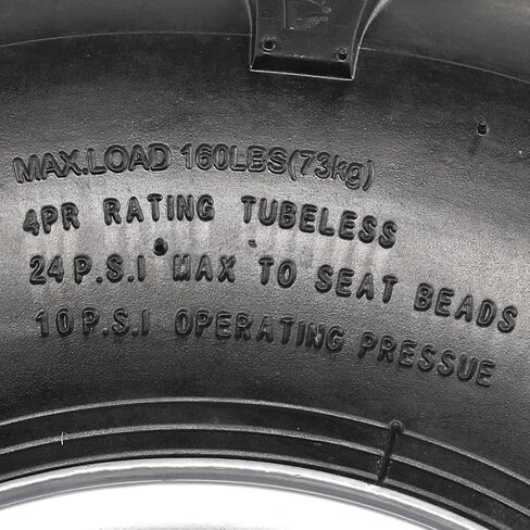 2PC 16x8-7 ATV Tires and Rims with 110mm 4 Lug Bolt Pattern, 24T Hubs Heavy-Duty 7" Rear Wheel Kit Fits Taotao Coolster Go-Kart UTV Quad Buggy Mower in Saudi Arabia