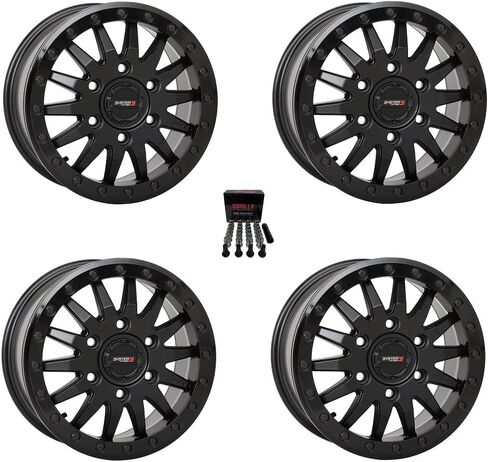 System 3 Off-Road System 3 SB-8 Bdlk 15"" Wheels Matte Black +38mm/+0mm Can-Am Maverick R in Saudi Arabia
