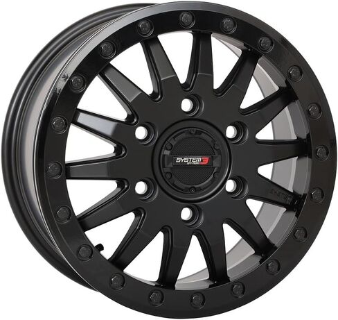 System 3 Off-Road System 3 SB-8 Bdlk 15"" Wheels Matte Black +38mm/+0mm Can-Am Maverick R in Saudi Arabia