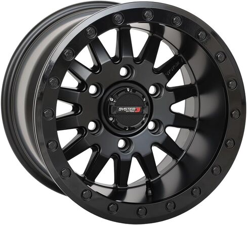 System 3 Off-Road System 3 SB-8 Bdlk 15"" Wheels Matte Black +38mm/+0mm Can-Am Maverick R in Saudi Arabia