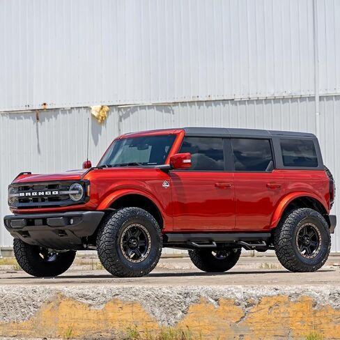 Rough Country 79 Series One Piece 15x8 | 5x4.5 | -19mm-79150813 Semi Gloss Black with Bronze Ring Wheel with Aluminum (15 x 8. inches /5 x 4 inches, -19 mm Offset) in Kuwait