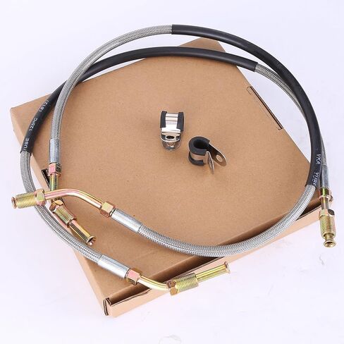 Front Left/Right Brake Hose Lines Compatible for Polaris Sportsman Xplorer Big Boss Magnum Trail Blazer Scrambler Sport Xpedition 335 400 500 1993-2000 Replacement 1930752 1930753 Lines Set in Saudi Arabia
