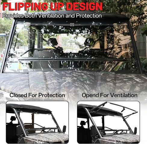 StarknightMT UFORCE 1000 Windshield, Vented UFORCE Windshield Compatible with CFMOTO UFORCE 1000/1000 XL 2019-2024, Heavy--duty UFORCE 1000 Accessories Clear Front Window in Saudi Arabia