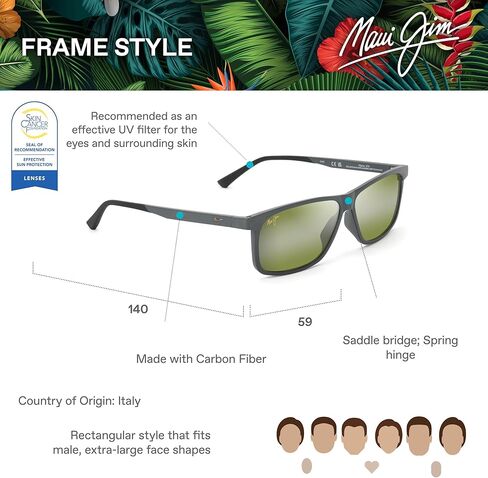 Maui Jim Pulama Rectangular Sunglasses in Kuwait