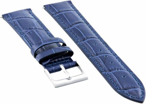 Ewatchparts 18mm Italian Leather Watch Band Strap Compatible With Franck Muller 5850 Watch 18/16mm Blue in Saudi Arabia