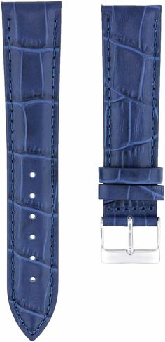 Ewatchparts 18mm Italian Leather Watch Band Strap Compatible With Franck Muller 5850 Watch 18/16mm Blue in Saudi Arabia