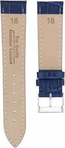 Ewatchparts 18mm Italian Leather Watch Band Strap Compatible With Franck Muller 5850 Watch 18/16mm Blue in Saudi Arabia