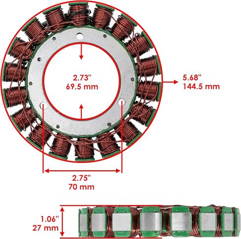 Caltric Electrical Coil Stator Compatible with John Deere Xuv Gator 620 I 625 I Gas Engine Mm14375 in Saudi Arabia