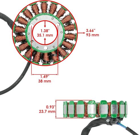 Caltric Stator متوافق مع Suzuki DR-Z400E 2000-2007 DR-Z400S 2000-2021 DR-Z400SM 2005-2019 2021 in Kuwait