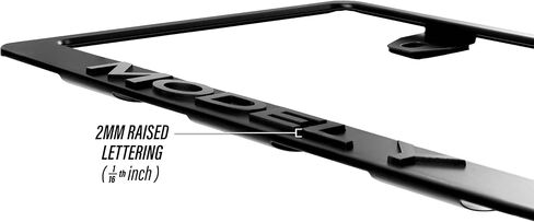 Model Y License Plate Frame – Stealth Black Powder Coat UV Resistant Rust-Proof Steel Plate Holder - One Piece - Compatible with 2020-2025 Tesla ModelY EV (3D RAISED LETTERS with MOUNTING HARDWARE) in Saudi Arabia