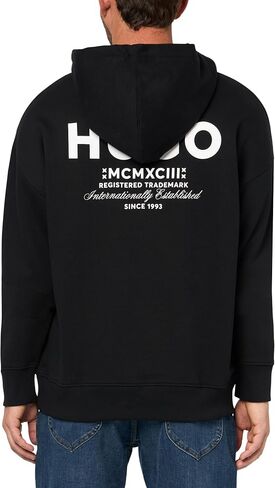 HUGO Men's Back Printed Logo Hooded Sweatshirt in Saudi Arabia