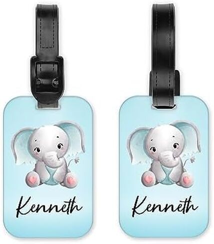 My First Passport Elephant Personalized Passport and Luggage Tag For Baby Boy, Travel Accessories, Travel Gift (Set(Passport and Luggage Tag)) in Saudi Arabia