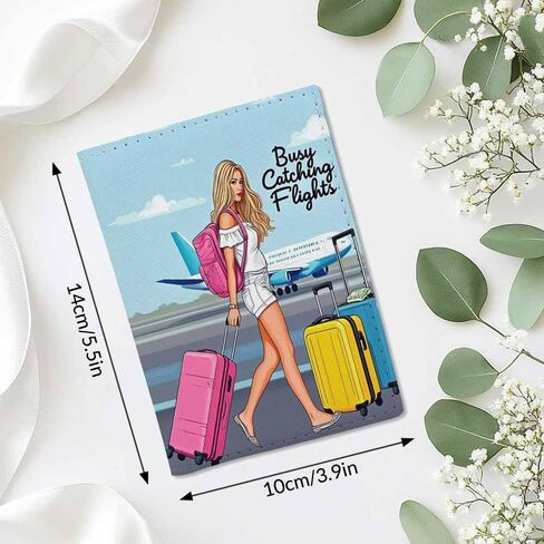 Dragonfly Passport Holder for Travel Vintage Art Green PU Leather Passport Cover Wallet Cute Passport Card Holder for Women and Men in Saudi Arabia