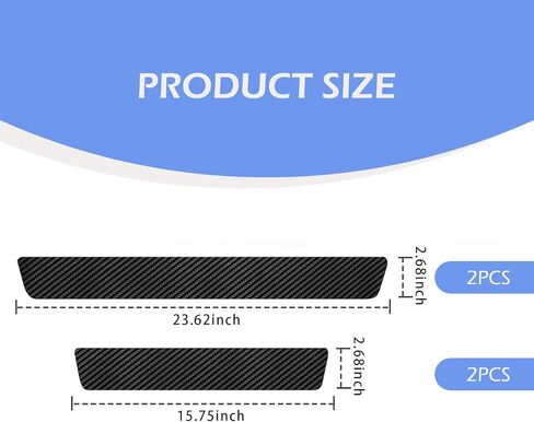 4PCS Car Door Sill Protector, Carbon Fiber Car Door Threshold Protection, Auto Doors Edge Protector Strips Anti-Scratch Sticker, Universal for vehicle, Sedan, SUV (Black) in Saudi Arabia