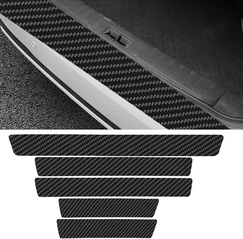 Car Door Sill Protector, Carbon Fiber Anti-Scratch Automotive Doors Edge Guards, Waterpoor Car Door Threshold Protection Auto Decoration Sticker, Universal Vehicle Interior Accessories (5PCS) in Saudi Arabia