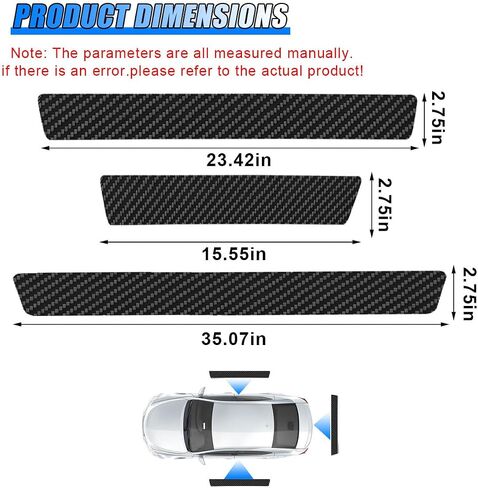 Car Door Sill Protector, Carbon Fiber Anti-Scratch Automotive Doors Edge Guards, Waterpoor Car Door Threshold Protection Auto Decoration Sticker, Universal Vehicle Interior Accessories (5PCS) in Saudi Arabia