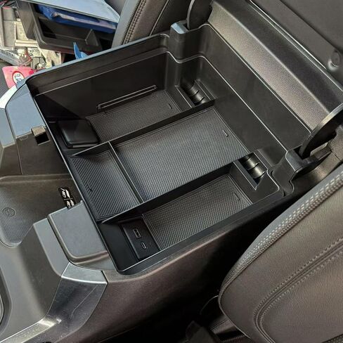Center Console Armrest Box Organizer Tray for 2019-2022 Chevy Silverado/GMC Sierra 1500 and 2020-2023 Silverado/Sierra 2500/3500 HD Accessories (Full Console w/Bucket Seats ONLY) Black Trim in Saudi Arabia