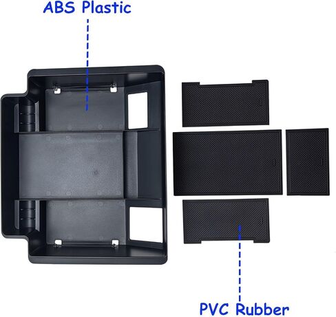 Center Console Armrest Box Organizer Tray for 2019-2022 Chevy Silverado/GMC Sierra 1500 and 2020-2023 Silverado/Sierra 2500/3500 HD Accessories (Full Console w/Bucket Seats ONLY) Black Trim in Saudi Arabia