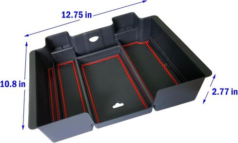 Center Console Armrest Box Organizer Tray for 2019-2022 Chevy Silverado/GMC Sierra 1500 and 2020-2023 Silverado/Sierra 2500/3500 HD Accessories (Full Console w/Bucket Seats ONLY) Black Trim in Saudi Arabia