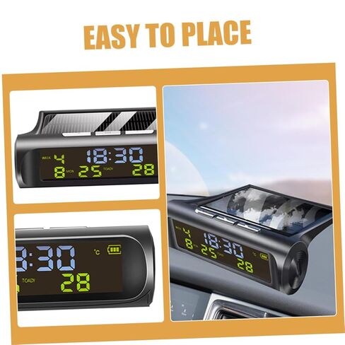 سيارة كرة مكشوف السيارات الرقمية مقياس الحرارة التي تعمل بالطاقة الشمسية تاريخ درجة الحرارة مركبة مركبة مركبة مركبة in Kuwait