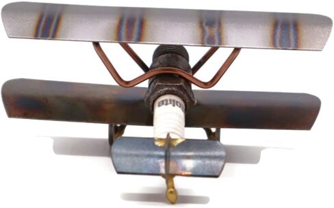 Bi-Wing Plane Collectible Handmade Metal Art Figurine, Desk Accessories, Trophy, Boss Gift, Home Office Décor, Airplane in Saudi Arabia