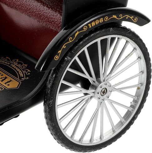 Vaguelly Vintage Car Model Toy - Retro Rickshaw Figurine Vintage Jinrikisha Bike Model Old Style Sculpture Desktop Tricycle Ornament Home Decoration in Saudi Arabia