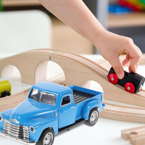 NUOBESTY Die Cast Pickup Truck Model Retro Alloy Car for Home Desk Decor (Sky-Blue) in Saudi Arabia