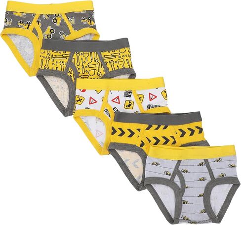 Bioworld Construction Trucks Toddler Boys Cotton Briefs With Pouch (5 Pack) in Saudi Arabia